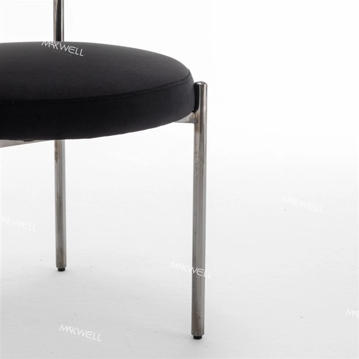 Stainless Steel Black Velvet Event Chair factory